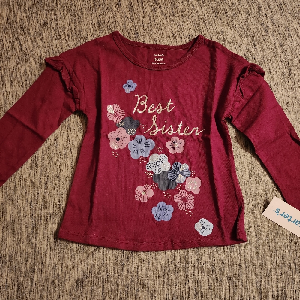 Carter's 3t "Best Sister" shirt